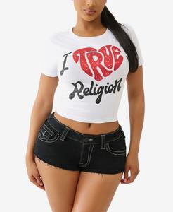 Женская футболка с круглым вырезом "I Love True Religion" True Religion, Optic White