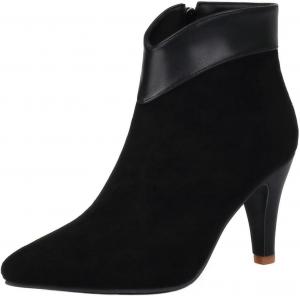 Женская мода: ботильоны на каблуке 8,5 см, с острым носком, короткие, с лаконичной боковой молнией, узкие, универсальные и стильные, размер L9-1-29, размеры US4-US14 LYYSKY, Black(L9-1)