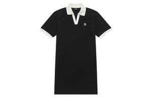 MLB Женское черное платье с короткими рукавами SS24