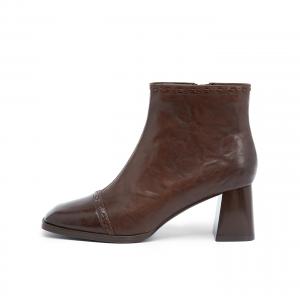 Ботинки женские с квадратным носком ELLE, caramel