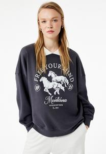 Толстовка Koton Sweatshirt, Grey/Blue-Grey