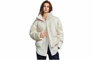 ELLE Пуховик Women's Ecru Stand Collar Moderate Others