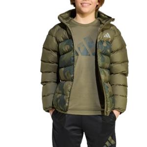 Детская утепленная куртка Adidas, оливковый