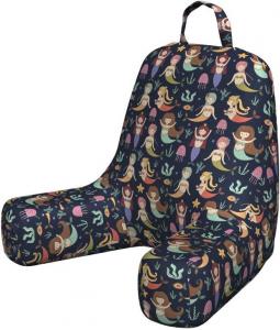 Наволочка для подушки для чтения Lunarable «Русалка», дизайн с изображением морских обитателей: счастливые медузы, кораллы, водоросли, девочки, мягкая, без наполнителя, маленький размер, разноцветная., Multicolor