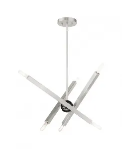 Люстра Monaco на 6 ламп Livex, silver-tone