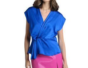 Асимметричный топ Chloe цвета кобальтово-синий Sirena, синий