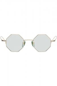 Восьмиугольные солнцезащитные очки Gucci, золотой