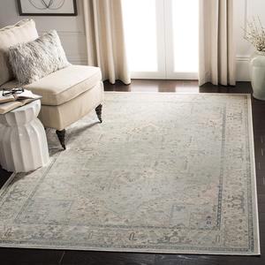 SAFAVIEH Vintage Collection ковер, 100 x 171 см, Light Blue, Oriental Medallion дизайн из состаренного вискозы, идеален для помещений с высокой проходимостью: прихожая, гостиная, спальня (VTG114-7660)