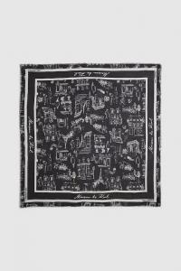 Шелковый шарф K/SKETCH Karl Lagerfeld, черный