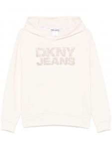DKNY худи с логотипом из страз, нейтральный цвет