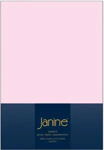 Простыня на резинке Janine Design из эластичного джерси (для кроватей с пружинным блоком) TOPPER 5001, цвет: светло-розовый, размер: 100x200 см Original Janine