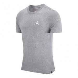 Футболка jumpman логотип вышитый трикотажные спортивные с коротким рукавом Air Jordan, серый