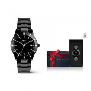 DW/DanielWellington Часы Daniel Wellington Iconic Paradigma Link 40mm, Brand-New Limited Edition Cherished Blue Box-Radiant Black Classic Small Stainless Steel