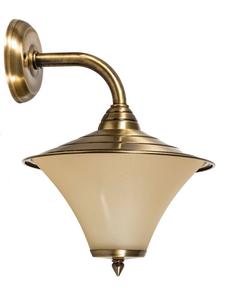 Licht-Erlebnisse Уличный настенный светильник (Ш)24 x (В)32 см, цвет античной латуни, кремовый