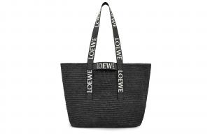 Loewe Женская сумка из рафии, черная