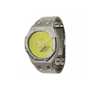 CASIO Ретрофит серия электронный механизм часы мужские часы Yellow циферблат