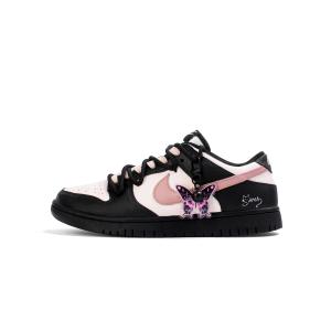 Nike Dunk Abrasion Resistant низкие кроссовки для скейтбординга Unisex Black