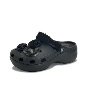 Crocs Классические женские черные сабо на платформе
