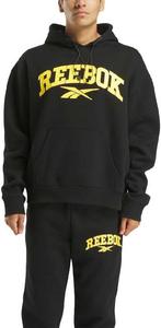 Мужская толстовка Reebok с капюшоном, большой логотип, черный