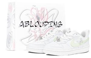 Кроссовки Nike Court Borough Skateboarding Shoes Women's Low-top Green/White, светло-зеленый