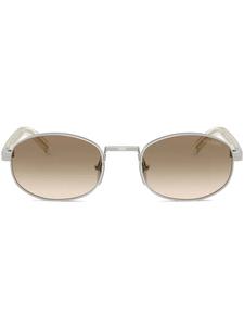 Prada Eyewear солнцезащитные очки в круглой оправе, серебряный