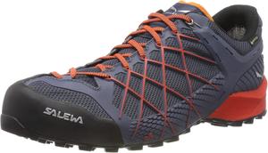 Мужские трекинговые ботинки Salewa Wildfire GTX - прочные водонепроницаемые ботинки Gore-Tex для походов и скалолазания, синий/оранжевый