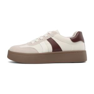 Женские скейтерские кроссовки JOSINY низкие белые серебристо-белые красные