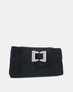 Бархатная сумка с бантом из стразов Menbur, черный