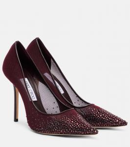 Туфли-лодочки Love 100 с кристаллами Jimmy Choo, Deep Merlo