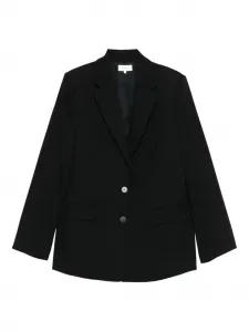 Хлопковая куртка на пуговицах Vince, черный