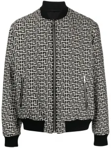 Двусторонний бомбер с монограммой Balmain, черный