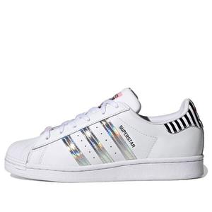 Кроссовки Adidas Superstar с голографическими полосками, белый