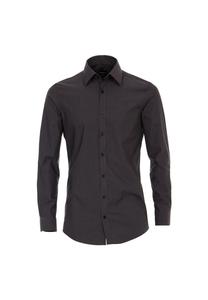 Мужская деловая рубашка однотонного кроя Venti, темно-серый