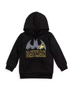 Детская флисовая толстовка с капюшоном для мальчиков Justice League, черный