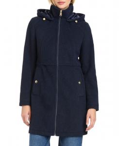 Женская куртка-пальто на молнии с отстегивающимся капюшоном Vince Camuto, Navy