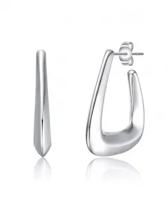 Серьги-Кольца неправильной формы из белого золота или 14-каратного золота Rachel Glauber, silver