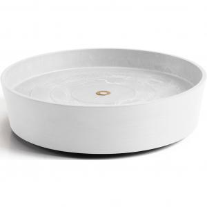 Подставка под горшок с роликами 40 белая для использования внутри и снаружи: морозоустойчивая, ударопрочная и светостойкая Ecopots, белый