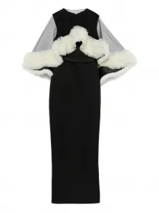 Платье с оборками AAVVA, черный