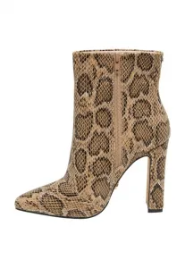 Классические ботильоны july Buffalo, Cream Beige Snake