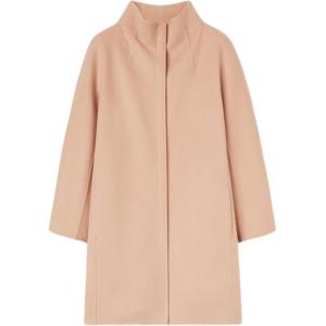 Loro Piana Женское пальто, розовое, со стоячим воротником средней высоты