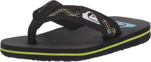Мужские вьетнамки на ремешке Quiksilver, черный/зеленый