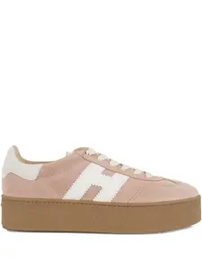 Замшевые кроссовки на платформе H681 Hogan, розовый