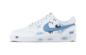 Nike Court Vision 1 Ink Bat Shadow Abrasion Resistant Low top Skateboard Shoes Unisex Blue