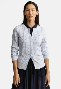 Кардиган с эластичным плетением Gant, Light Blue