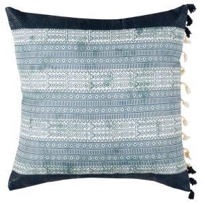 Подушка Linnet 16" x 16" Safavieh, Deep blue/grey
