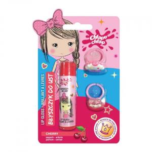 Вишневый блеск для губ + кольца (4,2 г + 2 шт.) Chlapu Chlap