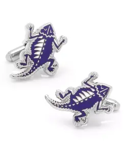 Винтажные запонки TCU в виде рогатой лягушки Cufflinks Inc., purple