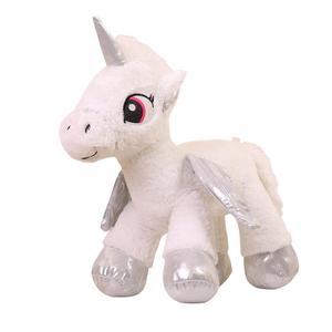 Плюшевая кукла единорог высота 35см/45см длина 35см/45см Fox fairy, белый