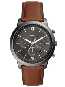 Мужские аналоговые часы Fossil FS5512 с кожаным ремешком