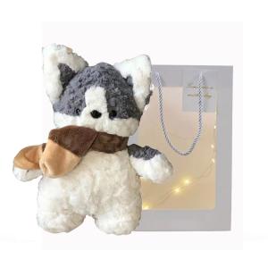 Шарф с милым сиба-ину и хаски, спокойной ночи щенок, плюшевые куклы корги высотой 35 см Ten Thousand Children's Music